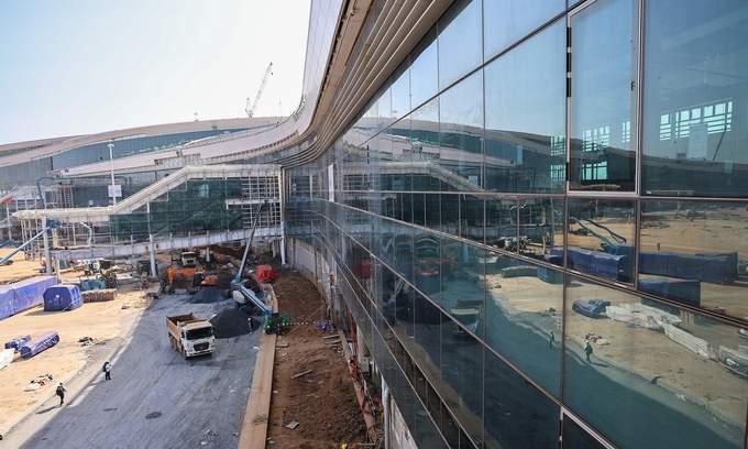 Construction site of Long Thanh international airport passenger terminal