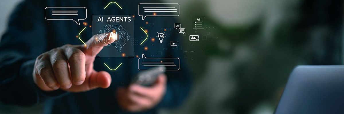 Abstract representation of artificial intelligence and cybersecurity networks