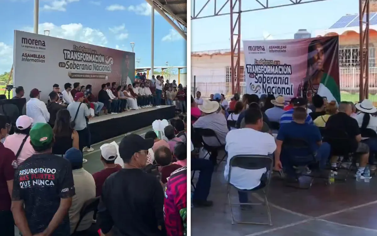Morena political assembly in Mexico