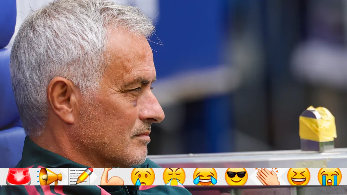 Jose Mourinho observing Real Madrid during their preseason match against Schalke