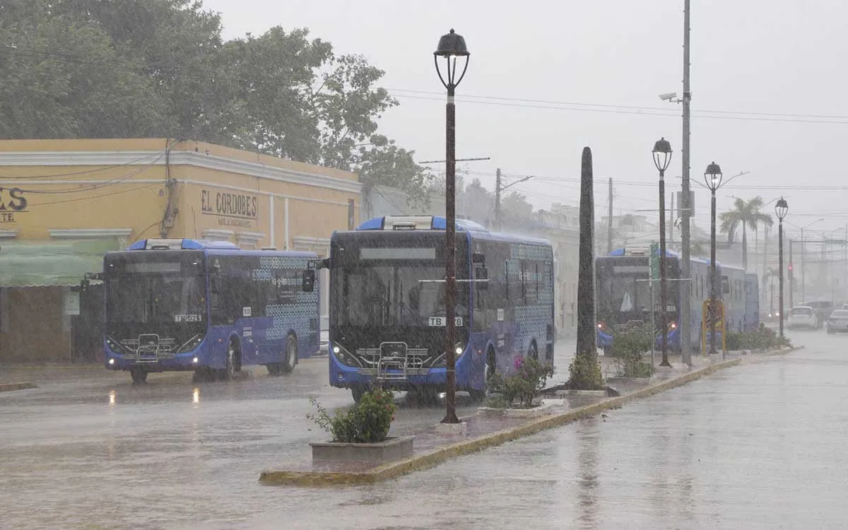 Stormy weather and heavy rainfall hitting a region in Mexico