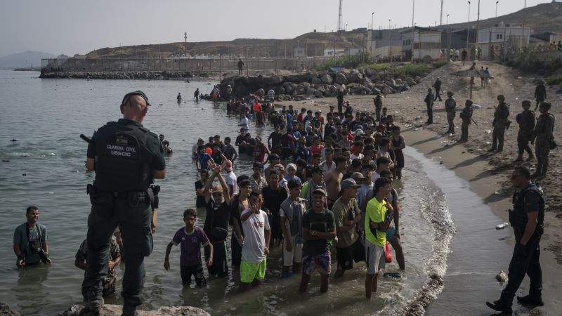 Streets of Ceuta following the border crossing crisis
