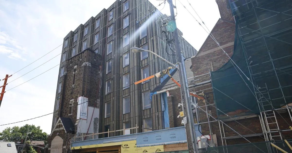 Construction site of an affordable housing project in Toronto